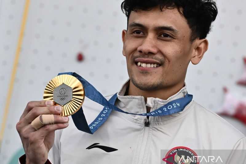 Kabar Gembira, Atlet Panjat Tebing Vedrriq Leonardo Amankan Medali Emas Pertama untuk Indonesia di Olimpiade