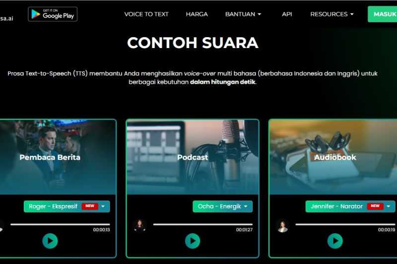 Kabar Terbaru yang Menarik, Prosa.ai Hadirkan Produk Pengubah Teks Jadi Suara Berbahasa Indonesia