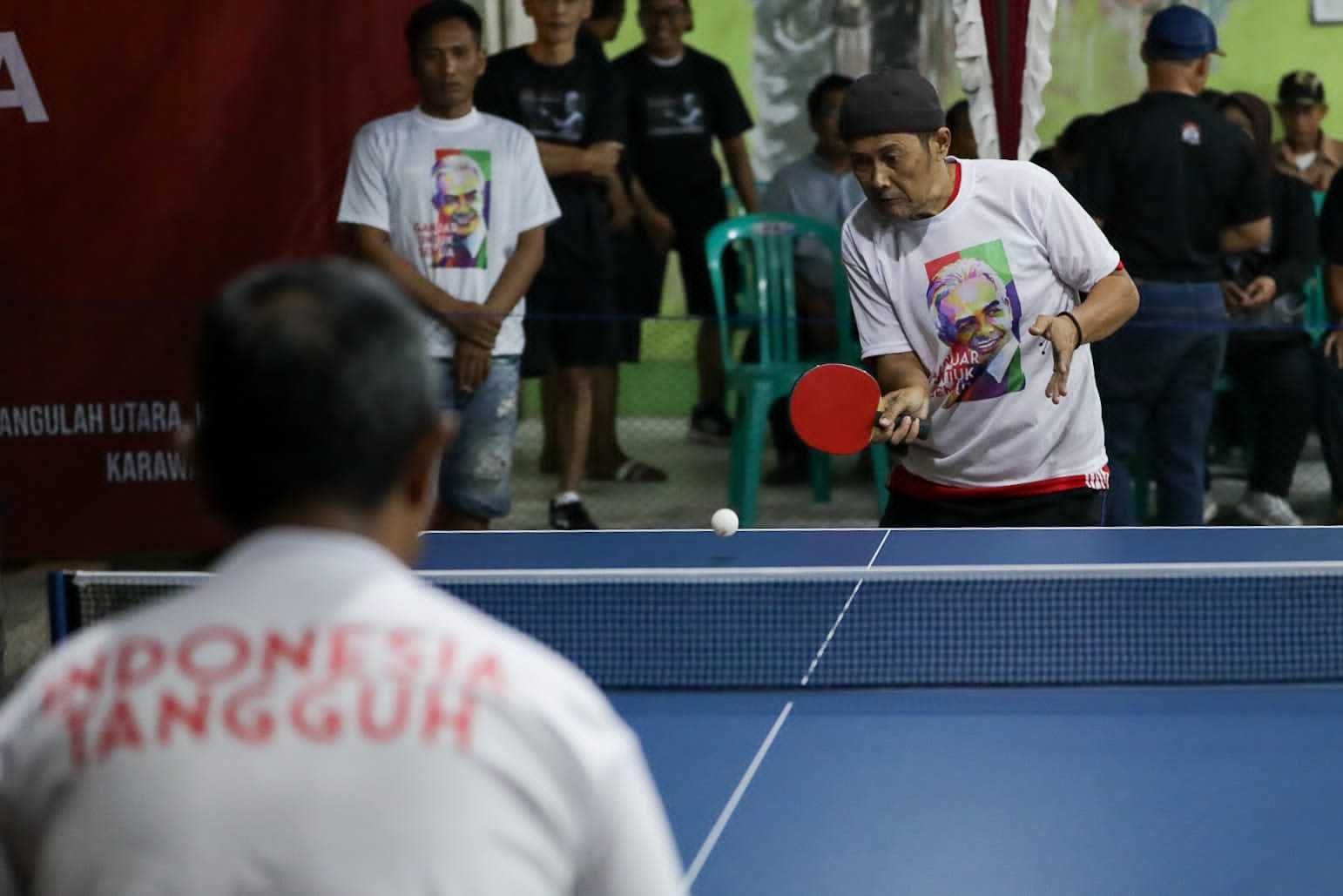 Kampanyekan Hidup Sehat, Ganjar Muda Padjadjaran Bikin Turnamen Tenis Meja di Karawang 1