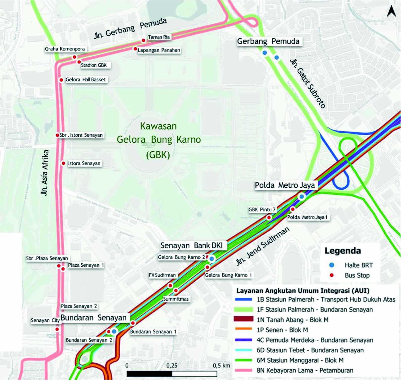 Kantong Parkir Hanya untuk Bus