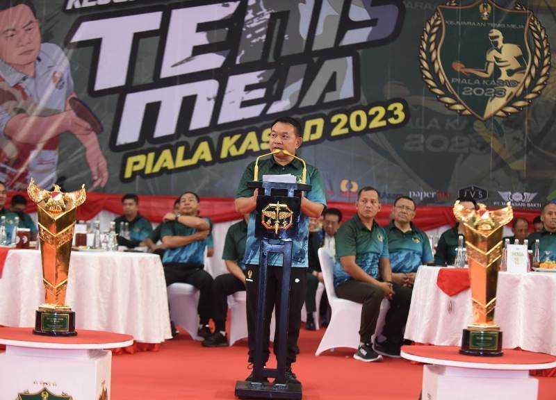 Kasad Buka Kejuaraan Tenis Meja Piala Kasad Tahun 2023