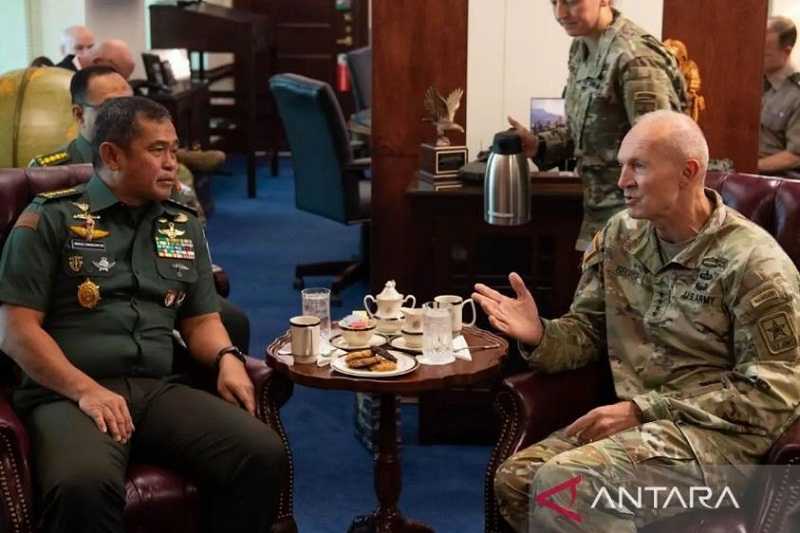 Kasad TNI Bahas Kerja Sama Militer dengan AS di Pentagon