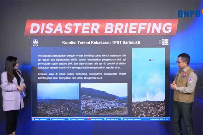 Kebakaran TPST Sarimukti, BNPB Sebut 90 Persen Api Permukaan Sudah Padam