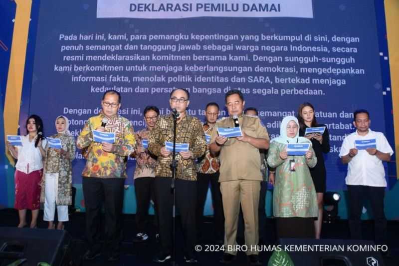 Kemenkominfo Ajak Gen Z Makassar Deklarasikan Pemilu Damai