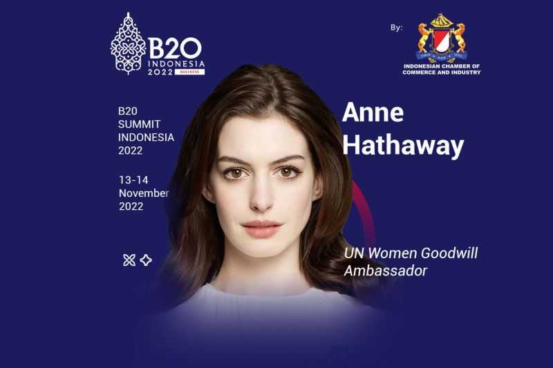 Keren Banget! Akris Hollywood Anne Hathaway Hadir di Pertemuan Puncak Bisnis G20 Bali