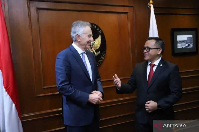 Keren Nih! Menpan RB Azwar Anas dan eks PM Inggris Tony Blair Bahas Digitalisasi Birokrasi