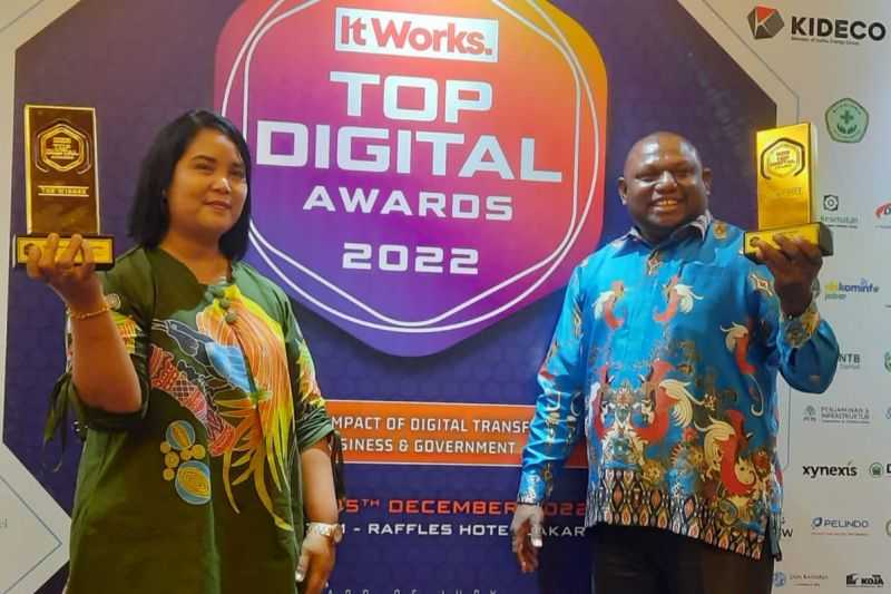 Keren, Pemkab Jayapura Raih Penghargaan TOP Digital Awards 2022