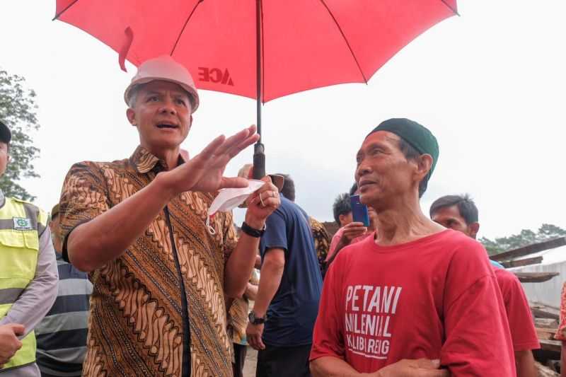 Kerja Kerja Kerja! Ganjar Pranowo Cek Pembangunan Embung di Kabupaten Kendal