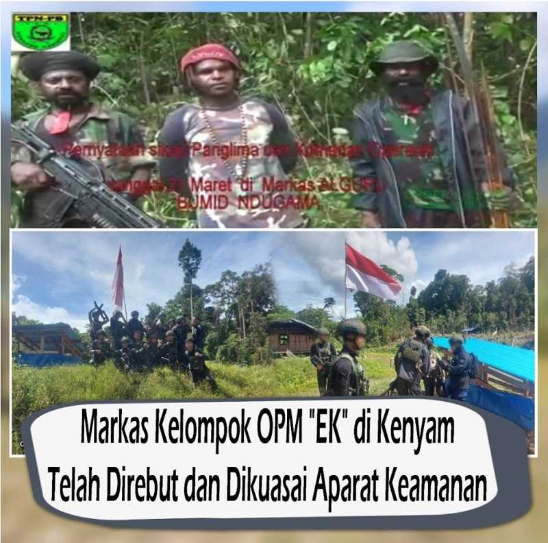 KKSB Terpojok, Markas OPM Satu Persatu Berhasil Dikuasai TNI dan Polri, Egianus Kogoya Makin Terdesak