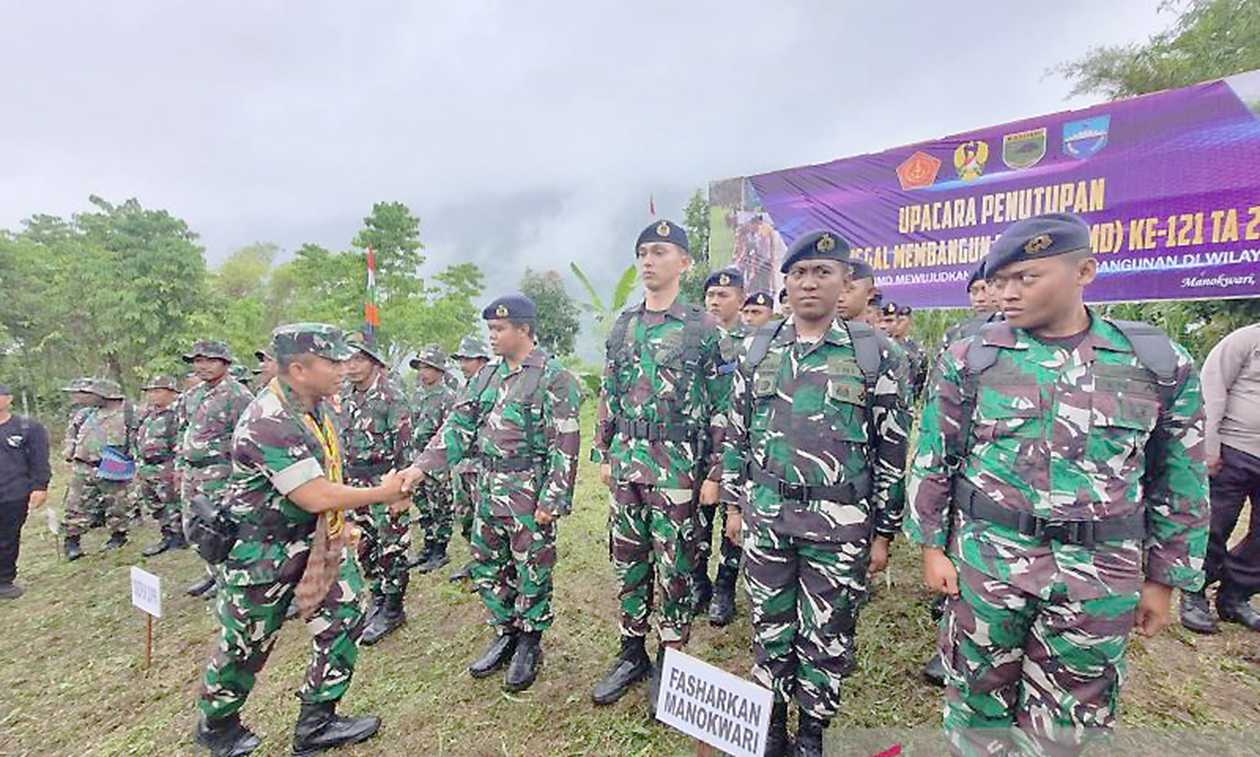 Kodim 1801 Selesaikan Seluruh Kegiatan TMMD di Kampung Kwau