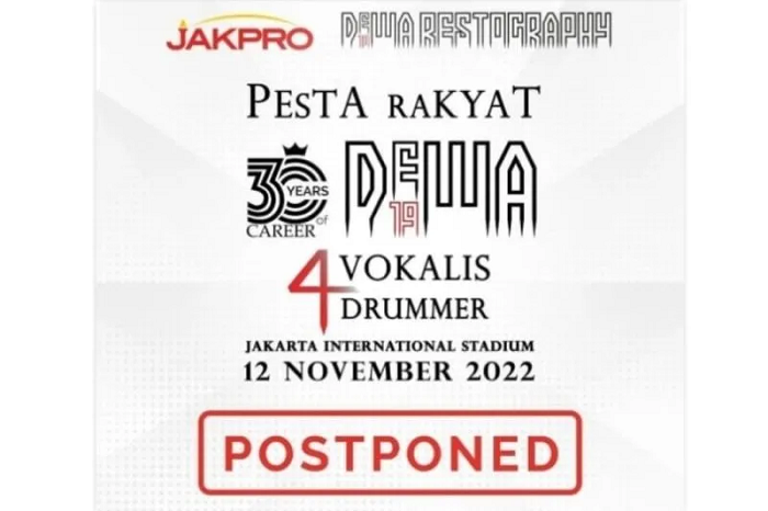 Konser 30 Tahun Dewa 19 Ditunda hingga Februari 2023