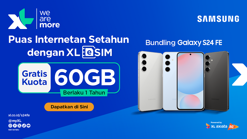 Konsumen Samsung Galaxy S24 FE Berkesempatan Dapatkan Paket Data 60 GB 