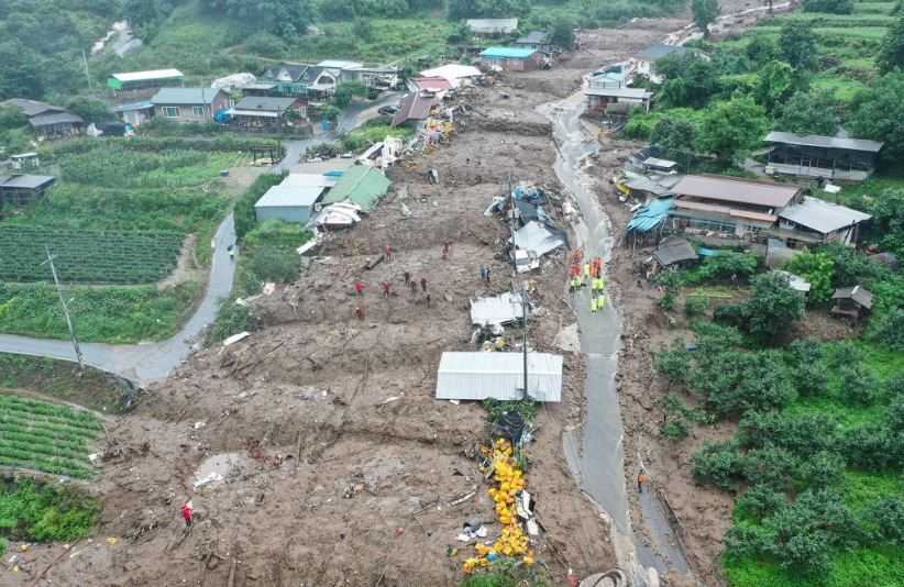 Korsel Dilanda Banjir dan Longsor, 7 Orang Tewas, Ribuan Dievakuasi