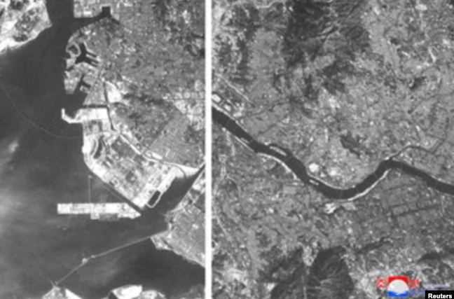Korut Klaim Berhasil Kembangkan Satelit Mata-mata Lewat Foto Hitam Putih Dua Kota Korsel