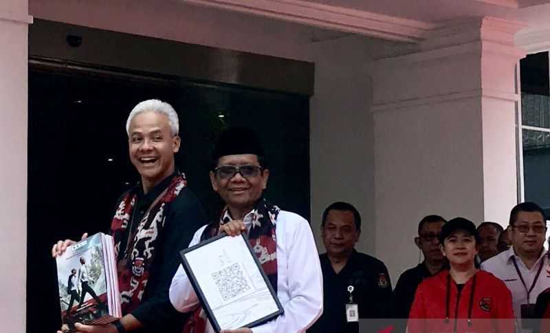 KPU RI Nyatakan Dokumen Pendaftaran Ganjar-Mahfud Lengkap