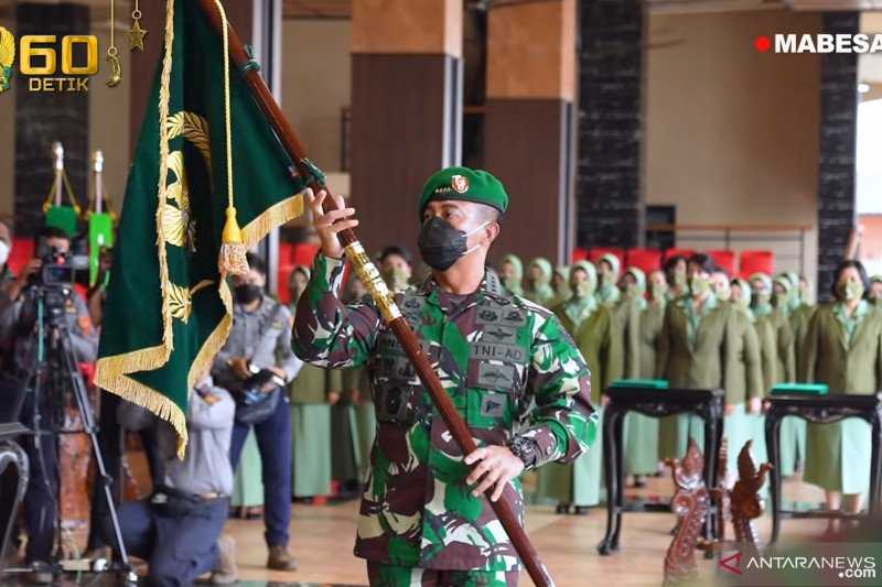 KSAD Jenderal Andika Terima Laporan Kenaikan Pangkat 25 Perwira Tinggi TNI AD
