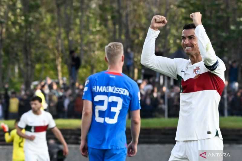 Kualifikasi Euro 2024: Gol Ronaldo Bawa Portugal Menang Atas Islandia