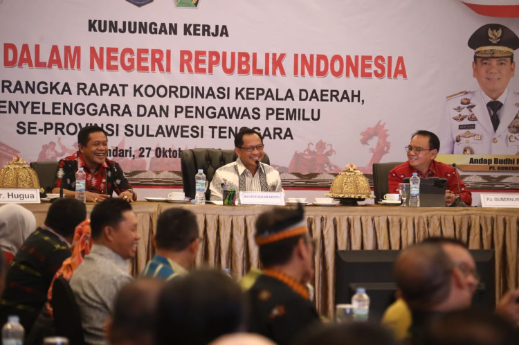 Kunker ke Sultra, Mendagri Jelaskan Kunci Sukses Pelaksanaan Pemilu dan Pilkada Serentak 2024