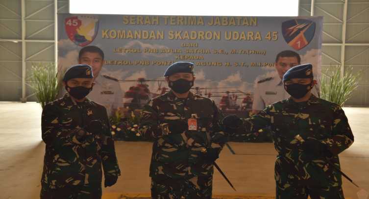 Letkol Penerbang TNI AU Ini Resmi Jadi Komandan Skadron Udara 45