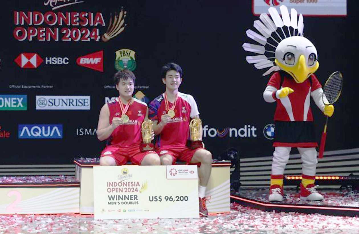 Liang/Wang Antar China Sabet Empat Gelar di Indonesia Open 2024