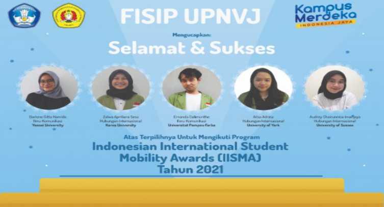 Lima Mahasiswa FISIP UPVNJ Terpilih Mengikuti Program Indonesian International Student Mobility Award