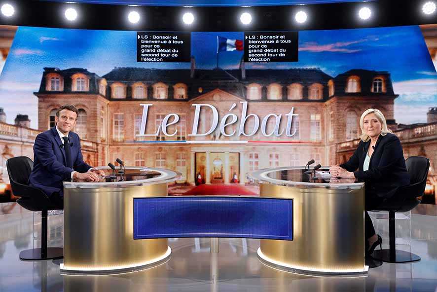 Macron dan Le Pen Bertikai Sengit dalam Debat Pilpres