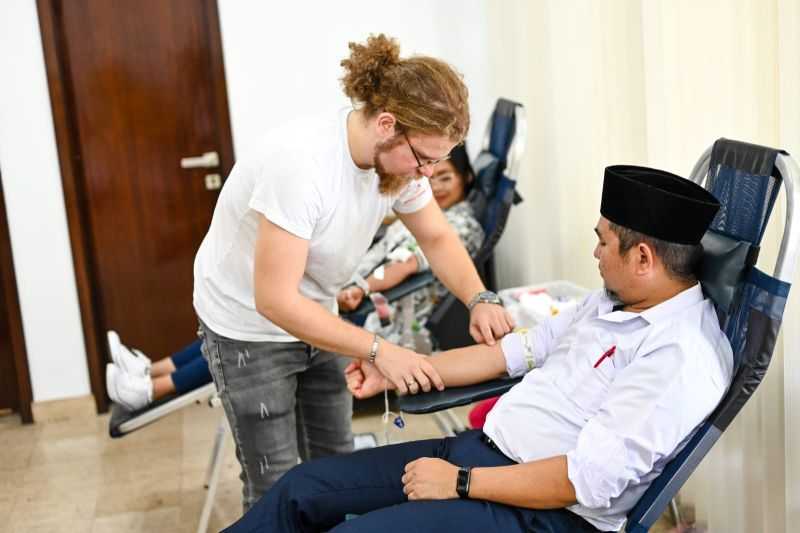 Mantap, KBRI Beograd Selenggarakan Donor Darah Pada Peringatan HUT RI