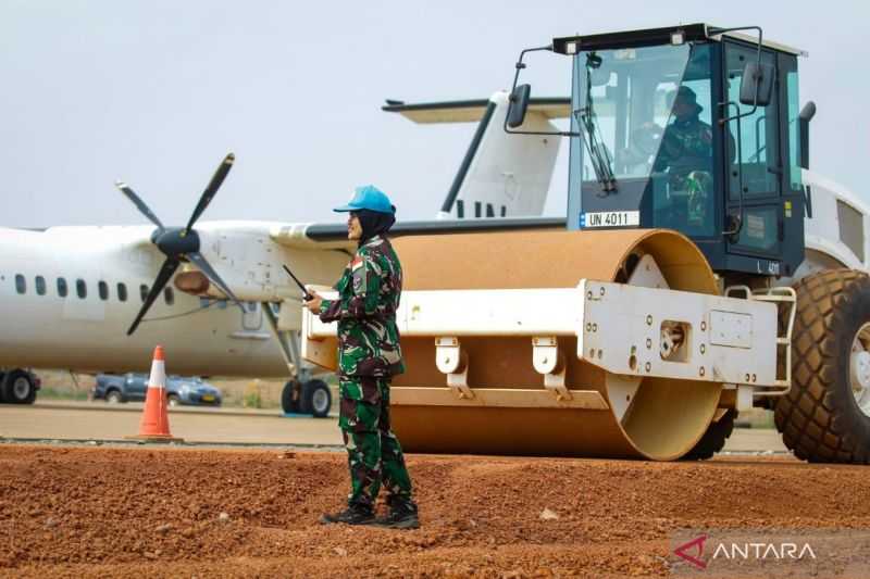 Membanggakan, Prajurit TNI di Afrika Tengah Bantu Lebarkan Bandara PBB di Bangui