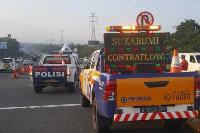 Mengagetkan Masih Ada Kemacetan, Polisi Berlakukan Contra Flow Mulai KM 44 Tol Jagorawi