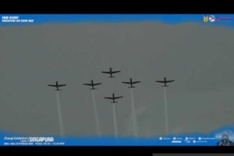 Mengagumkan, Jupiter Aerobatic Team TNI AU Tampil Memukau di Singapore Air Show