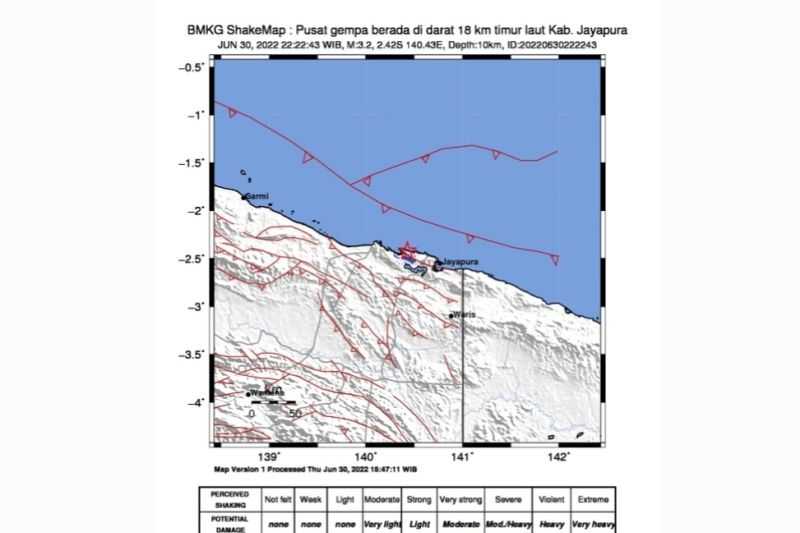 Mengejutkan! Gempa Sangat Kuat M 6,0 Guncang Mamberamo Papua , Semoga Tak Terjadi Tsunami
