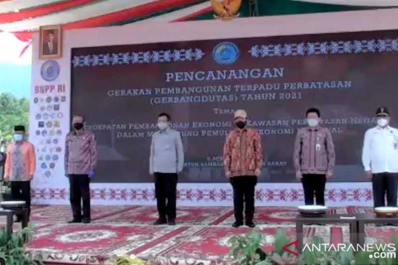 Menko Polhukam Luncurkan Pencanangan Gerbangdutas 2021 di PLBN Aruk