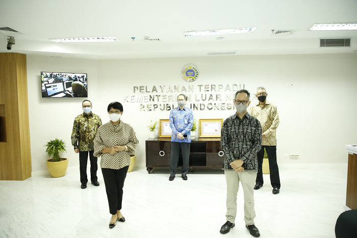 Menlu Retno Resmikan Gedung Pelayanan Publik Terpadu Direktorat Jenderal Protokol dan Konsuler Kementerian Luar Negeri