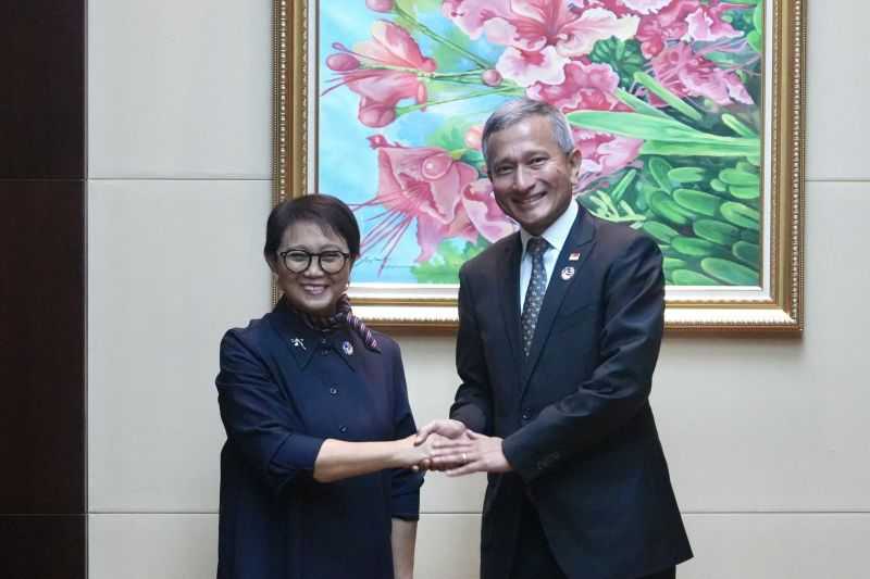 Menlu Retno Soroti Menguatnya Hubungan Indonesia-Singapura