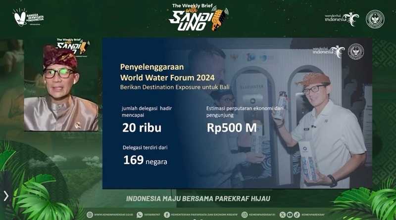 Menparekraf: World Water Forum 2024 Beri 'Destination Exposure' untuk Bali