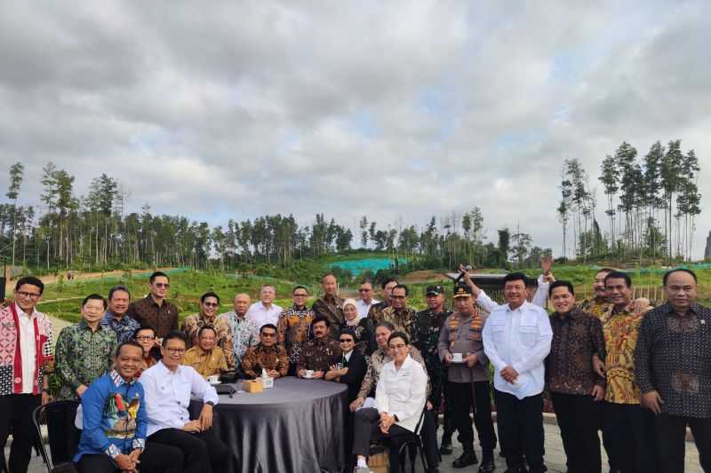 Menteri-menteri KIM Berbincang Pagi di IKN Sebelum Sidang Kabinet