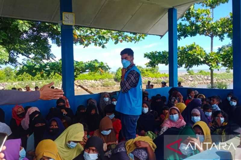 Meski Ada Penolakan dari Warga, Ratusan Imigran Rohingya Kembali Mendarat di Bireuen Aceh