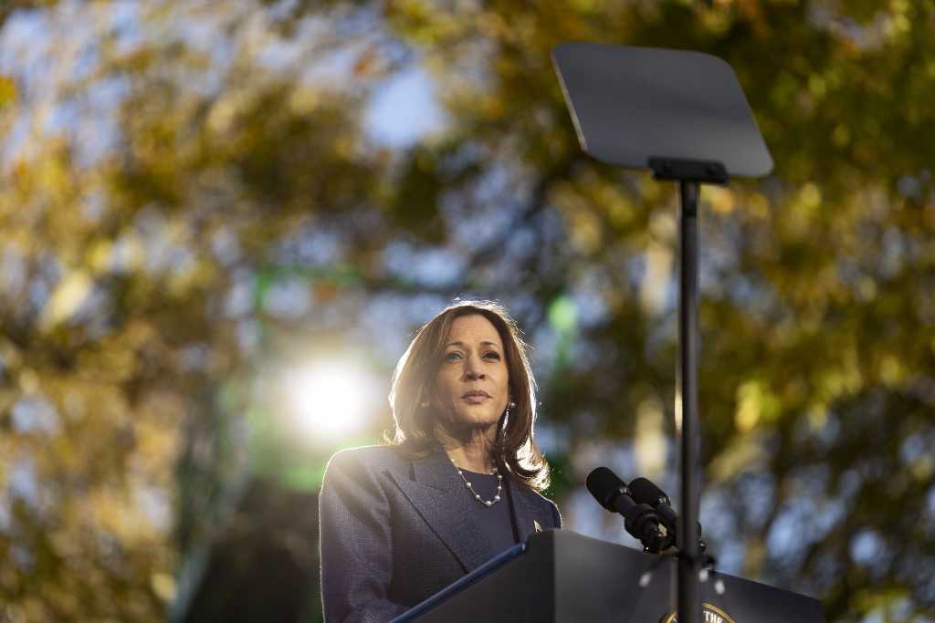 Momen Kamala Harris di Acara Kampanye di Washington Crossing Historic Park 5