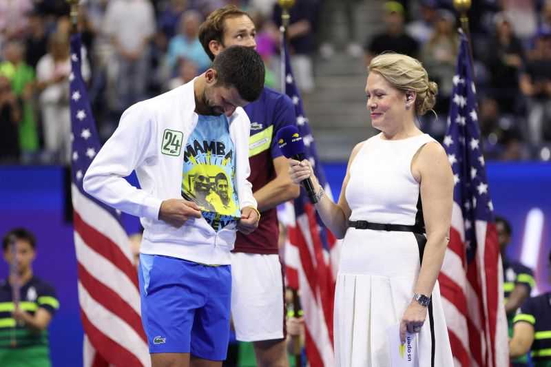 Novak Djokovic Beri Penghormatan ke Kobe Bryant Usai Raih Grand Slam ke-24