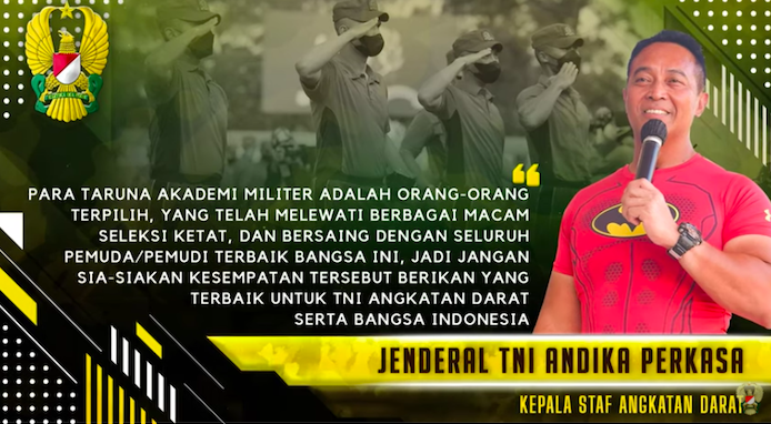 Pakai Kaos Bergambar Batman, Jenderal TNI Andika Bagi-bagi Jam Tangan pada Taruna Akmil