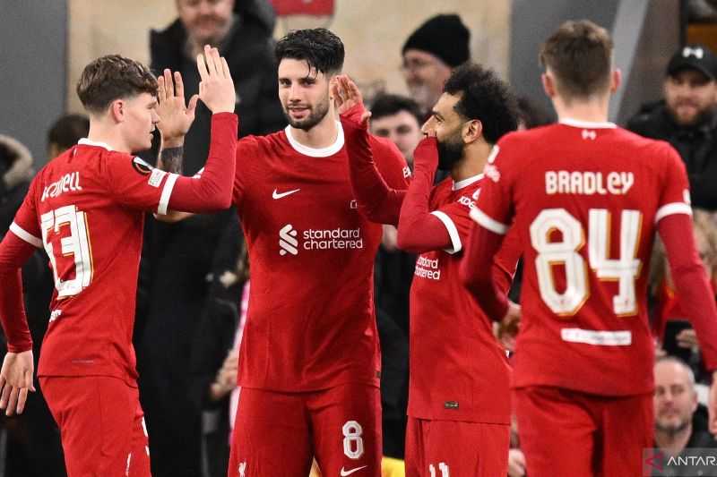 Panen Gol, Liverpool Menangi Leg Kedua Liga Europa dengan Skor 6-1 Atas Sparta