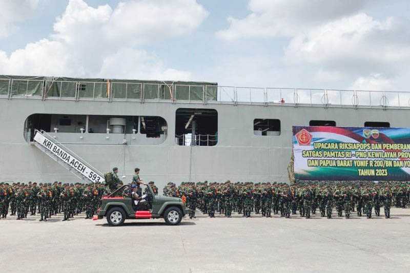Panglima TNI Berangkatkan 850 Prajurit ke Perbatasan RI-Papua Nugini