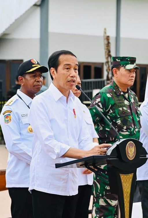 Panglima TNI Dampingi Presiden Resmikan Bandar Udara Ewer