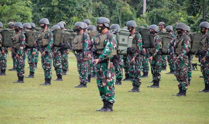 Pasukan Marinir yang Akan Bertugas Menjaga Daerah Rawan di Papua Siap Diberangkatkan