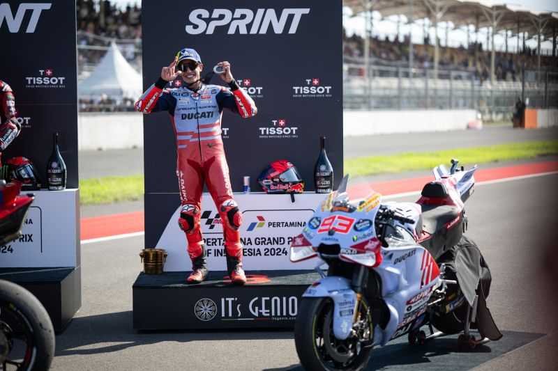 Pembalap Gresini Racing Federal Oil Marquez Raih Podium Sprint Race Meski Memulai Balapan dari Posisi 12