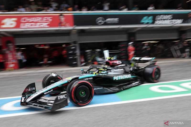 Pembalap Mercedes Lewis Hamilton Bersyukur Dapatkan P3 di Kualifikasi GP Spanyol