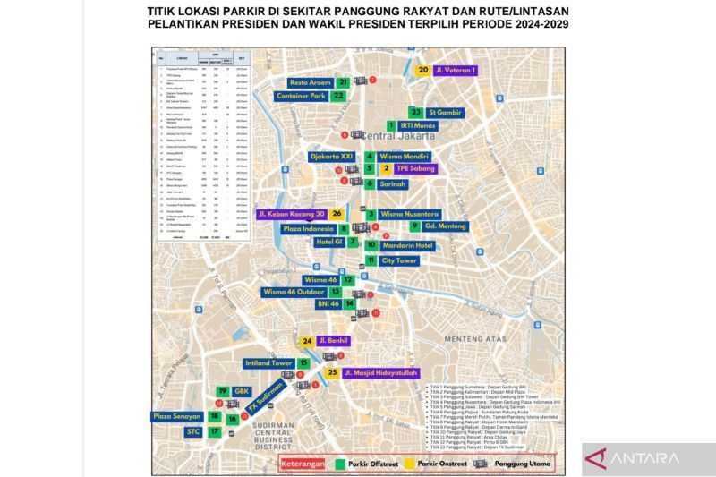 Pemprov DKI Siapkan 26 Kantong Parkir Saat Pesta Rakyat Pelantikan Presiden