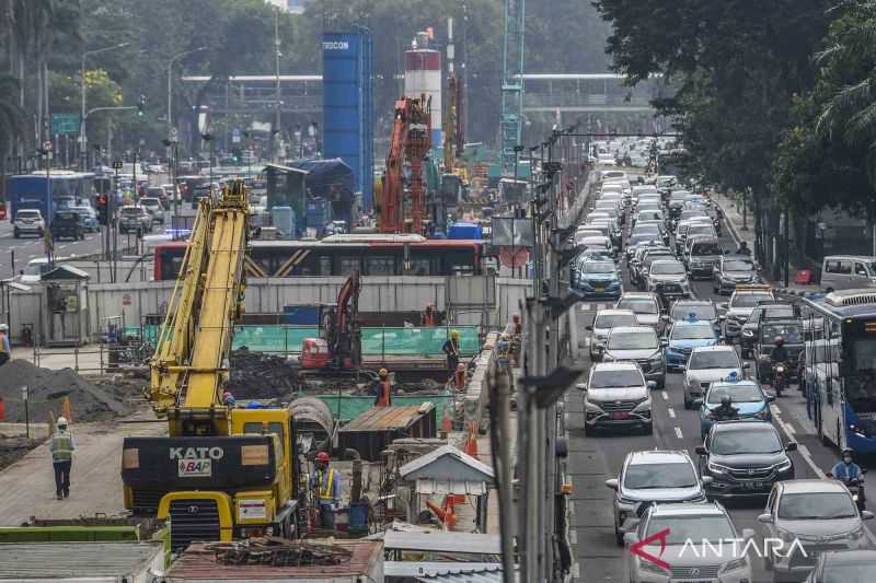 Pengerjaan Stasiun MRT Fase 2, Jalan Thamrin Direkayasa