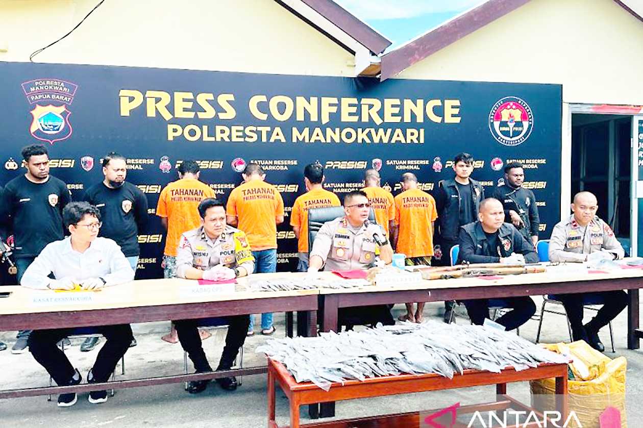 Penyelundupan Ganja Enam Kilogram di Manokwari Digagalkan Polisi