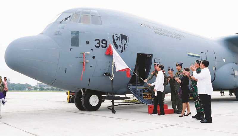 PENYERAHAN PESAWAT BARU SUPER HERCULES C-130 J-30 BUATAN AMERIKA SERIKAT